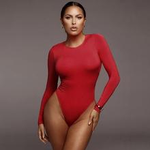 Cross-border女装秋冬新款纯色修身长袖打底连体衣亚马逊一件代发