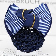 酒店服务员头花韩版电信移动空姐护士银行网花工装盘发网兜头饰