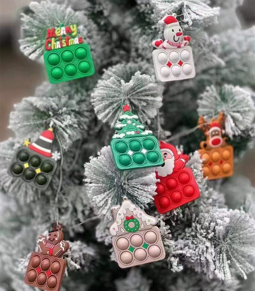 20g Weight Fidget Toys Toys Type 1 Piece Quantity PVC Material Christmas Christmas Tree Santa Claus Bell PVC Fidget Toys