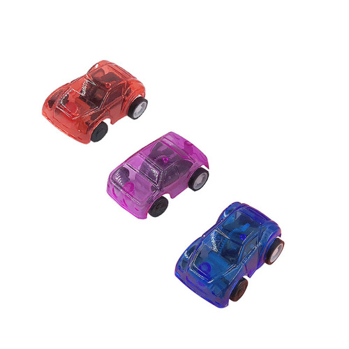 Candy color mini transparent pull-back car coasting car cartoon pull-back car gashapon small toy wholesale