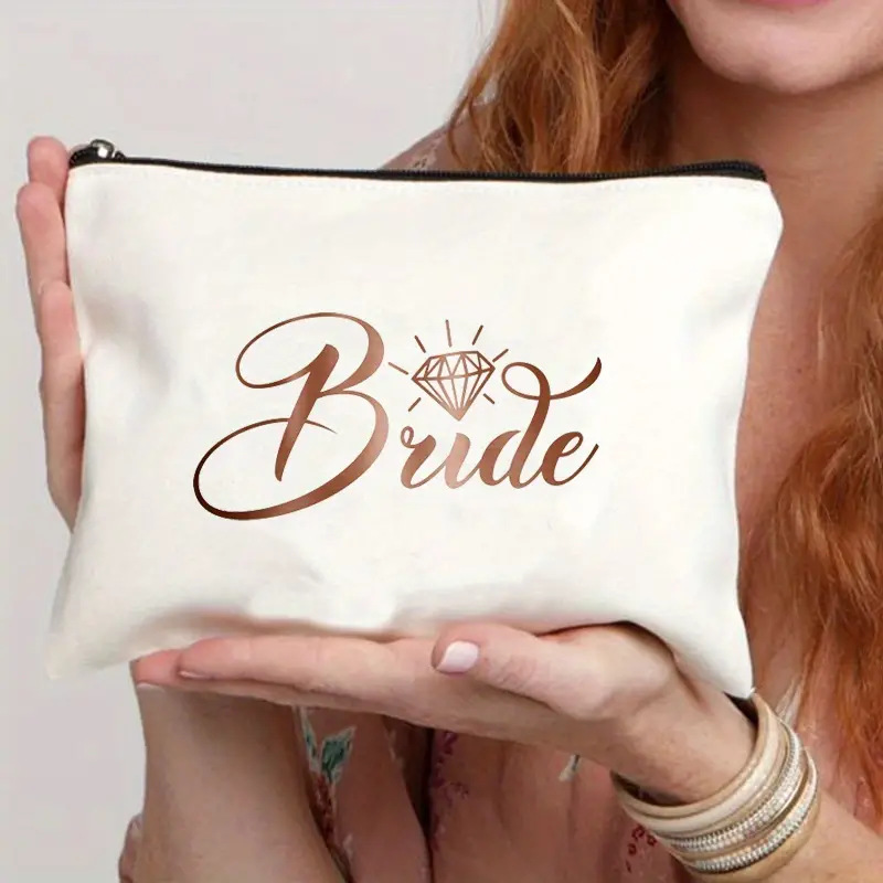 handheld cosmetic bag for bride