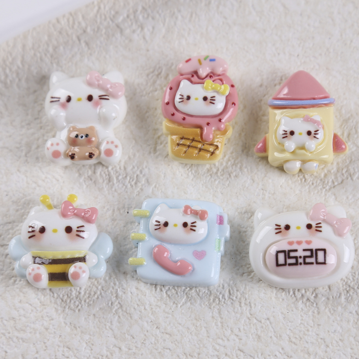 クリエイティブ漫画かわいい猫 diy ジュエリーアクセサリー携帯電話ケースベビードール下駄装飾樹脂小さなアクセサリー