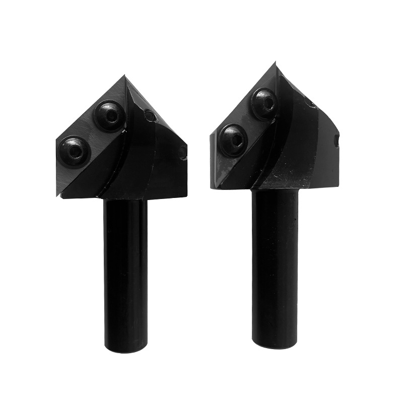 Cuchillo para romper tablas de cuatro cuchillas montado en rack, cuchillo para ranurar de cuatro cuchillas, cuchillo para limpiar la parte inferior, cuchillo para romper tablas con incrustaciones extraíbles, mango 1/2, 12 mangos