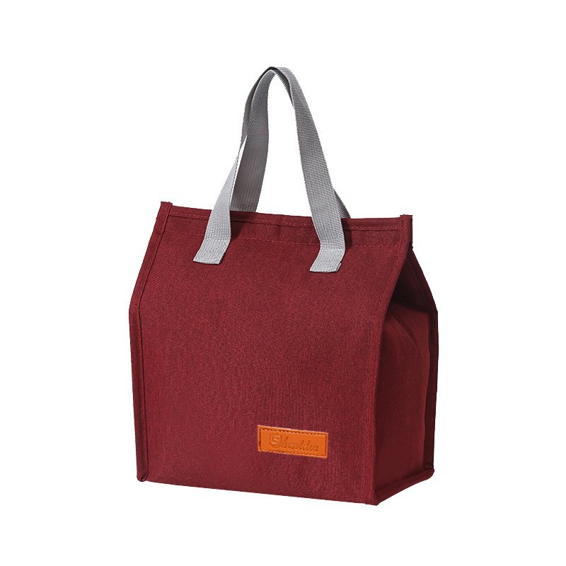 Nuevos productos transfronterizos bolsas de almuerzo de gran capacidad simple bolsas de almuerzo portátiles bolsas de almuerzo bolsas de aislamiento térmico velcro comercio exterior