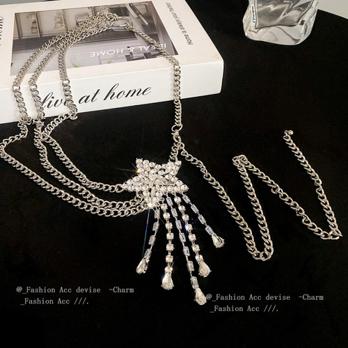 Diamond Star Fringe Women's Retro Fashion Multi-Layer Body Chain Geometric Lightweight Luxury High-End Waist Decor Wholesaling