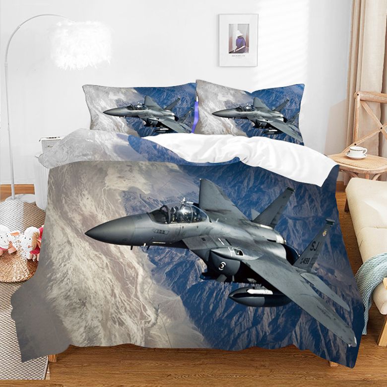 Conjunto de três quatro peças, capa de edredom pode ser personalizada_voghion.com