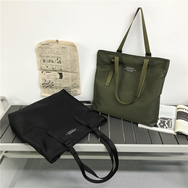 대용량 한국식 남녀 학생 크로스바디 경량 여행가방 휴대용 숄더백 수납 쇼핑백 트렌디