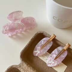 新しいハイエンドの後頭部ヘアグリッパーレトロライト高級ヘアピンサメクリップ韓国風アセテートリボングリッパー女性用