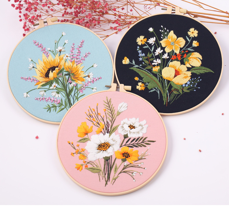 embroidery Home Textiles & Decor Type Diablement fort Material Embroidery Semi-finished Handmade Cross