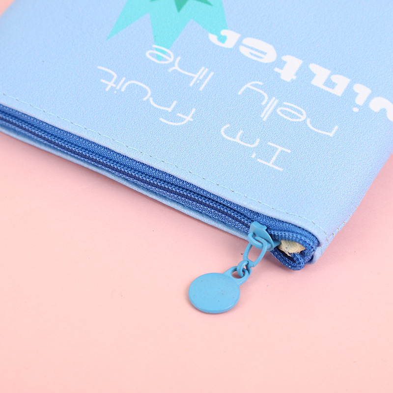 Estilo coreano fresco dibujos animados cremallera monedero corto cartera chica corazón lindo estudiante portátil caso clave