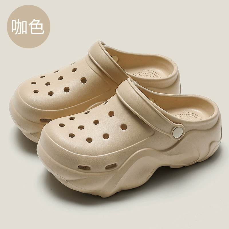 Absolutely Cute Croc Shoes Women's EVA Summer Outerwear 2024 New Beach Shoes Anti-Slip Anti-odor Thick Sole Heightening Drags