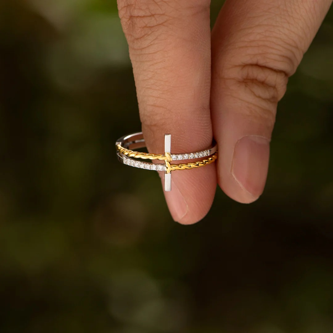 Daily Occasion 1 Piece 925 Sterling Silver Cross Rings
