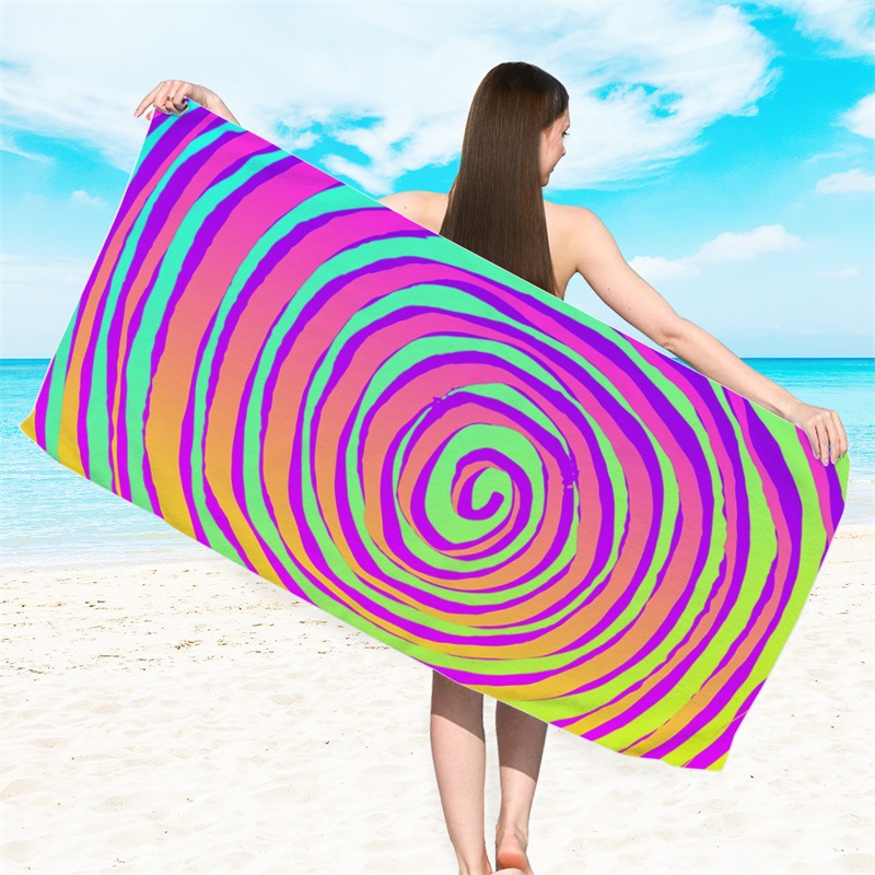 Comercio exterior Amazon toalla de playa de impresión digital europea y americana toalla de secado rápido toalla de felpa de microfibra toalla de baño de piscina