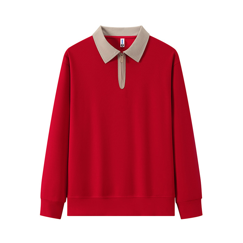 T-shirt ample à manches longues tendance automne sweat-shirt vêtements supérieurs pour hommes, nouveau style avec col à revers à l'extérieur et décontracté_voghion.com