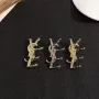 螺纹小号字母个性领针