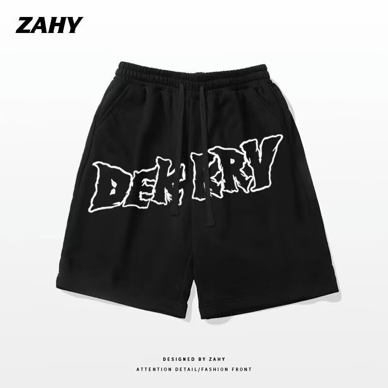 2024 New American youth heavy shorts men's summer trendy loose plus size sports casual shorts