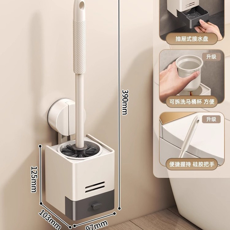 Silicone handle, toilet, brush
