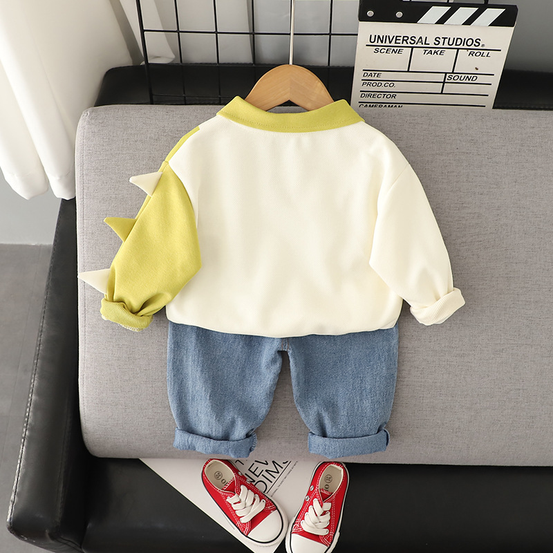 Casual Cartoon Dinosaur Cotton Boys Clothing Sets display picture 3