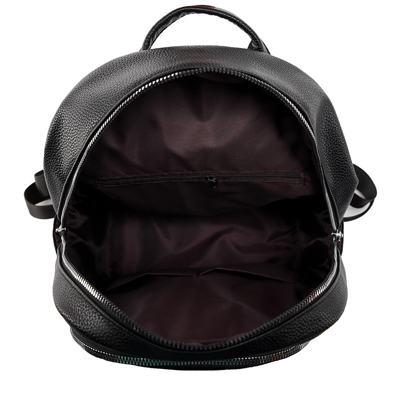 2024 nuevo casual de alta calidad de las mujeres de la PU mochila simple contraste de color urbano viaje mochila de moda