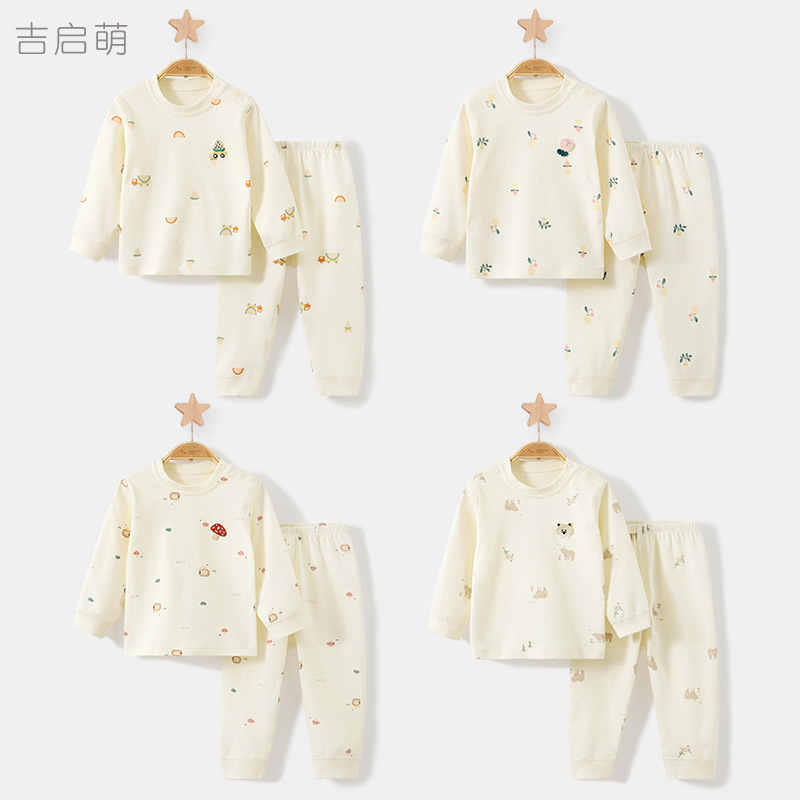 Abrigos de otoño para bebés, pantalones de otoño para niños, algodón caliente para niños y niñas, ropa de base dividida, ropa interior para bebés