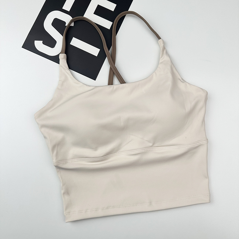 Simple Style, Sports Style Simple Style Sports Solid Color Nylon Cotton Blend Strap Active Tops Racerback Tank Tops