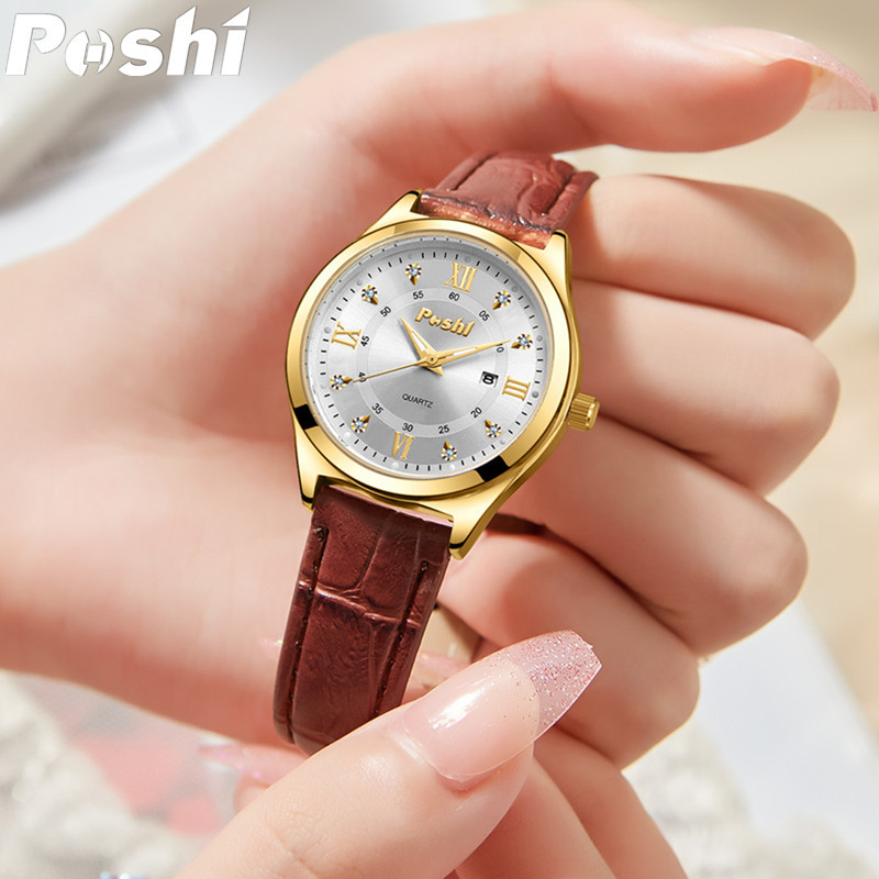 POSHI marca impermeable luminoso nuevo reloj de hombre correa de pareja reloj de cuarzo reloj de mujer de moda