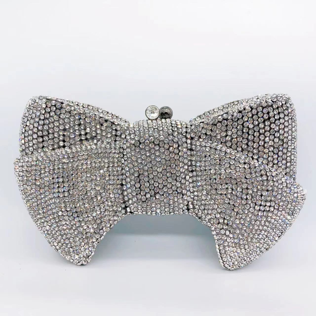 Túi clutch dạ tiệc nạm kim cương xách tay đính đá lấp lánh — 44 chi tiết 44