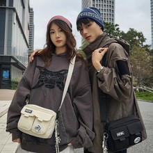 斜挎小背包男士休闲工装单肩包女ins日系学生小包小众潮牌手机包