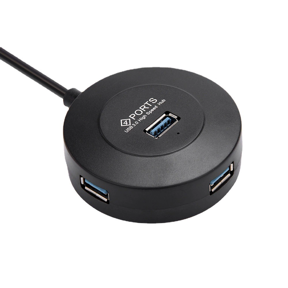 Круглый USB 3.0 хаб, 4 порта, высокоскоростной расширитель для компьютера/ноутбука