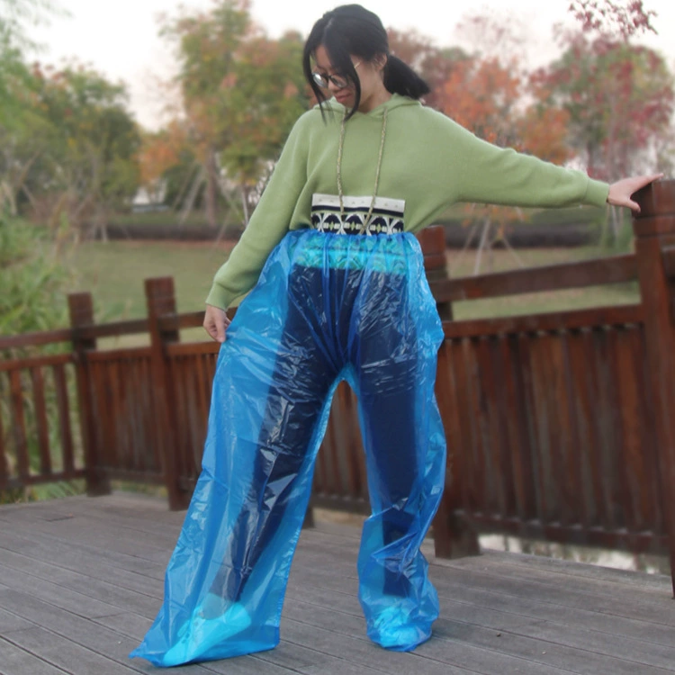 Split raincoat for adults, transparent climbing trousers for swimming, increased thickness