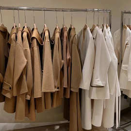 秋冬季双面羊毛绒呢子大衣双面羊绒女高级感外套品牌撤柜女装杂款