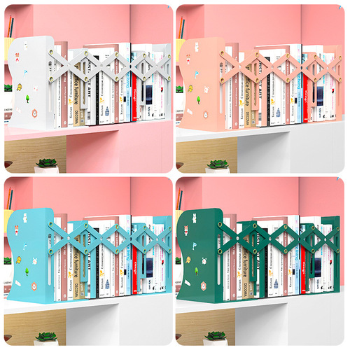 Retractable book stand desktop stationery book storage folding bookshelf office materials student books bookshelf wholesale