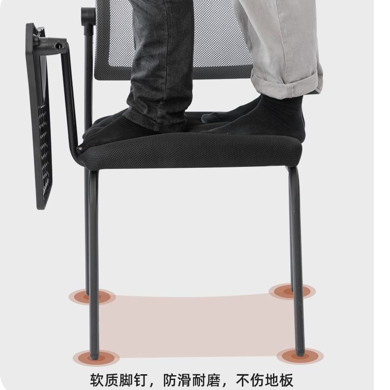 折叠培训椅带桌板会议椅带写字板桌椅一体凳子会议室办公椅培训椅|undefined