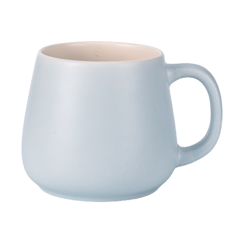 Transfronterizo de Amazon taza blanca taza de alto aspecto creativo Oficina taza de café pareja taza de agua Taza de cerámica