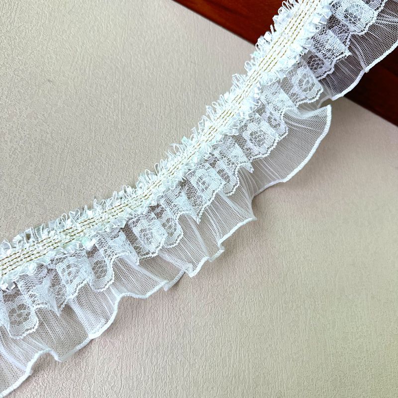 しわ二重レースカーテン飾り材料服装補助材料服とアクセサリーの頭飾り材料バッグ