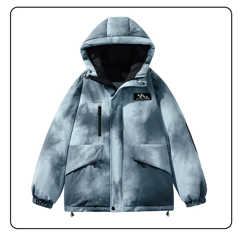Veste à capuche multicolore polyvalente et chaude à col montant pour homme, nouvelle collection hiver 2024_voghion.com