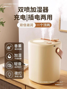 Humidifier Double Spray Wireless Home Silent Portable Office Desktop Mini Air Purification
