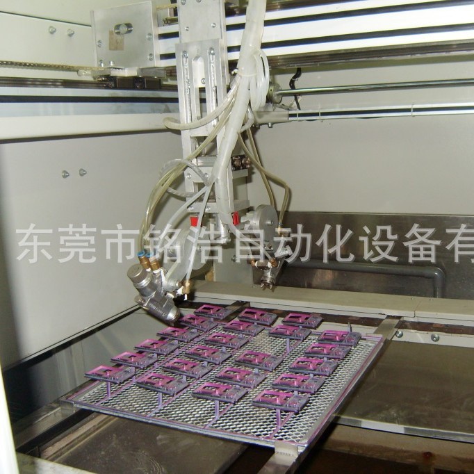 四轴往复机塑胶玻璃五金磁铁磁环等形状不规则产品自动喷漆设备