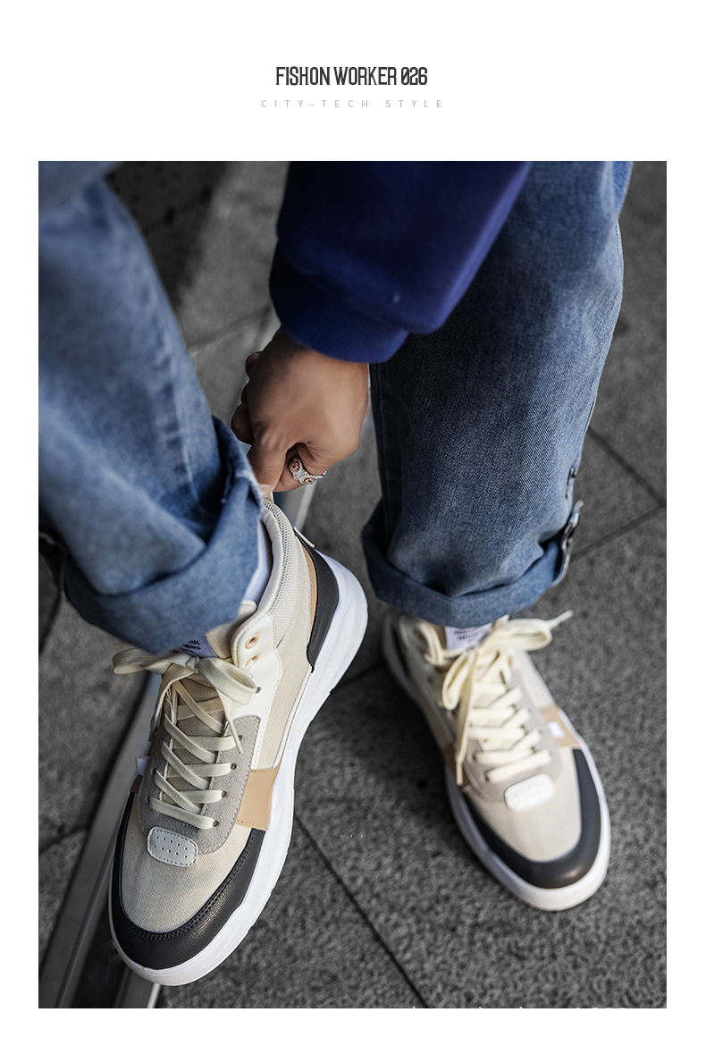 Sneakers alte Scarpe da uomo Inverno Nuova primavera e autunno Traspirante Casual Versatile Plus Velluto Cotone Sport Alla moda_voghion.com