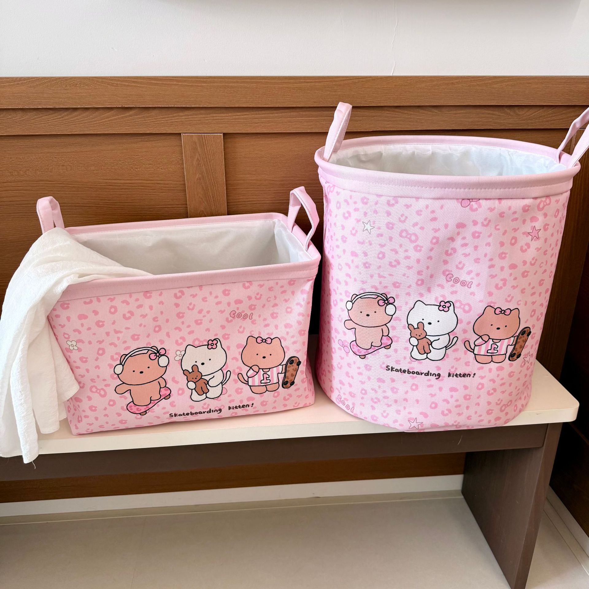 Cesta de ropa sucia para gatos plegable decoración de baño almacenamiento de ropa juguetes dormitorio lavandería cesta de ropa sucia