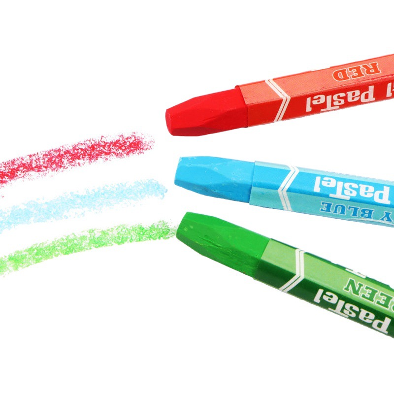 Bulk hexagonal oil painting stick monochrome children's kindergarten art institution heavy color oily crayon painting factory wholesale