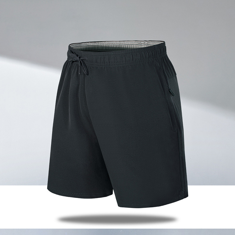 Pantalones cortos deportivos casuales para hombres, pantalones de playa de acondicionamiento rápido y secos, pantalones de hielo largos y sueltos.