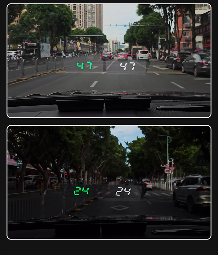 2026 New Model Hud Head-Up Display Gps Speedometer Speed Display Meter Kmh/Mp