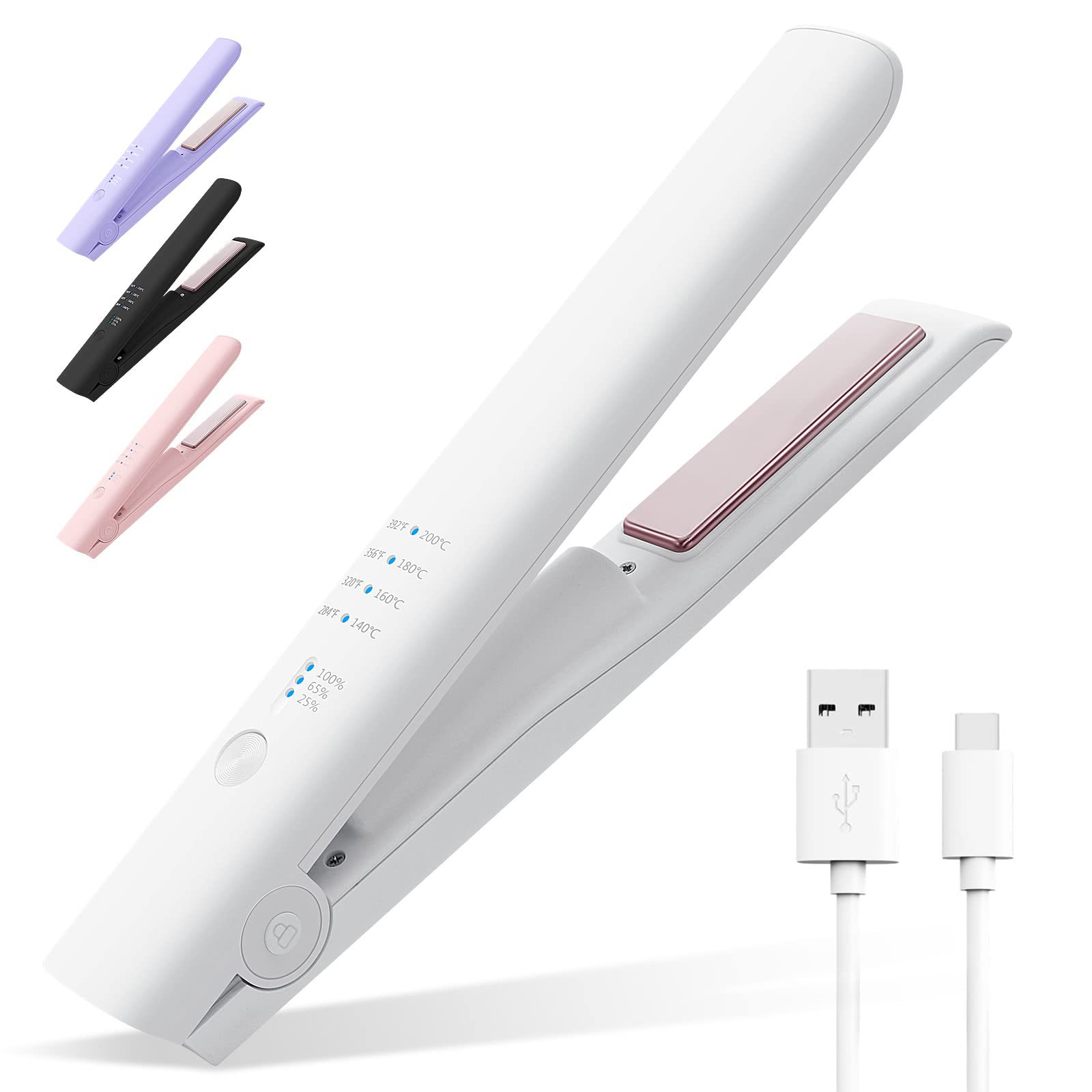 Private model new cross-border wireless hair straightener curling iron mini hair straightener portable straight clip charging curling iron