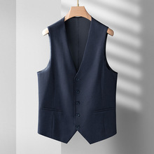 胖小哥2022新款男士西装马甲加肥加大码肥佬V领结婚礼服男式马甲