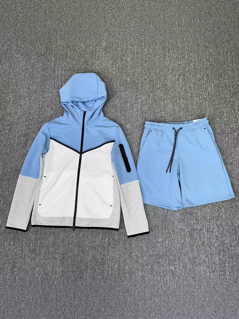 20SS Traje deportivo transfronterizo Primavera y verano para hombres Nuevo estilo Cárdigan con capucha casual de punto 490-Shorts 4503 Traje