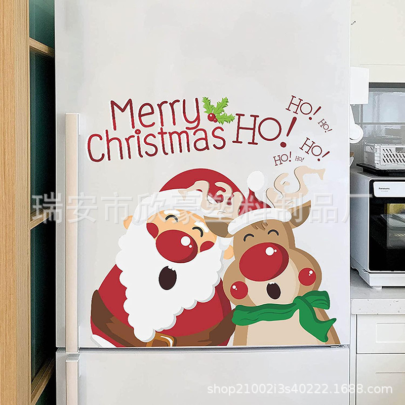 2022新款圣诞节磁性冰箱贴 PVC硅胶软磁磁力吸贴节日派对装饰用品