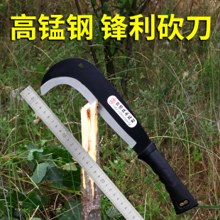 Hand-Forged High-Hardness Chopping Knife for Splitting Firewood, Manganese Steel Machete, Tree-Cutting Tool, Sharp for Agricultural Use
