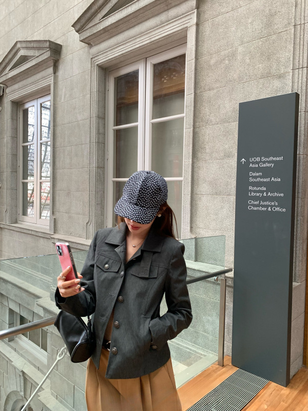跨境是阿呱呀摩登翻领蜡感工艺外套百搭工装风夹克拿铁棕碳黑灰其|undefined