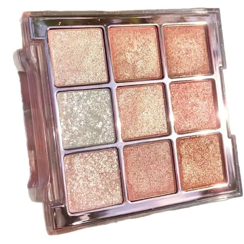 Lixuan Capel Nine Colors Ice and Snow Bright Eyeshadow Exploding Earth Sequins Pearlescent Mashed Potatoes Shiny Brown